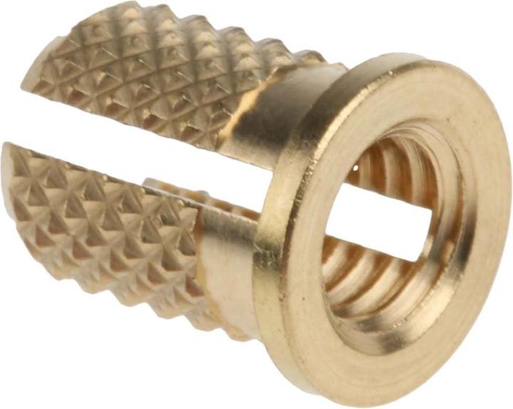 Actual product image RS PRO Brass push in expansion insert,M5 flange (100 Screws per piece)
