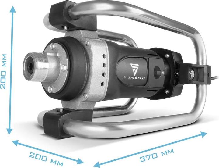 Produktbild Stahlwerk Betonrüttler 1.600 Watt – 19.000 U/min, Flaschenrüttler für 35 / 50 mm Rüttelflasche (Betonverdichter)