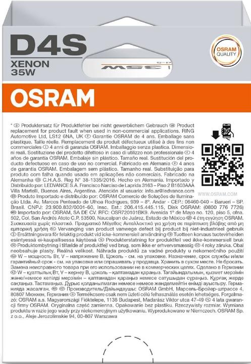 Image du produit Osram Glühlampe D4S XENARC (D4S)