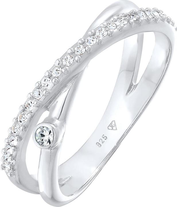 Immagine prodotto Elli Anello di cristallo, ritorto (56, 925 Argento)