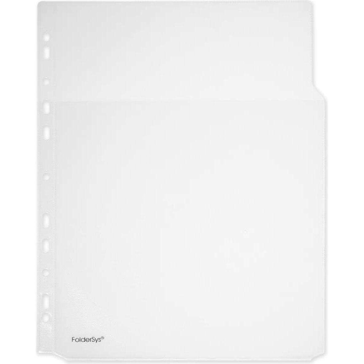 Foldersys, Mappe, Combi-Prospekthülle A4 2/3 offen bis 100 Blatt gelocht transparent (A4, 1 x)