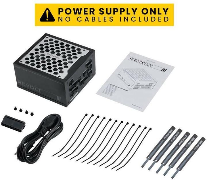 Produktbild Phanteks Revolt 1200W Platinum, ATX 3.0, PCIe 5.0, vollmodular - 1200 Watt, schwarz (1200 W)