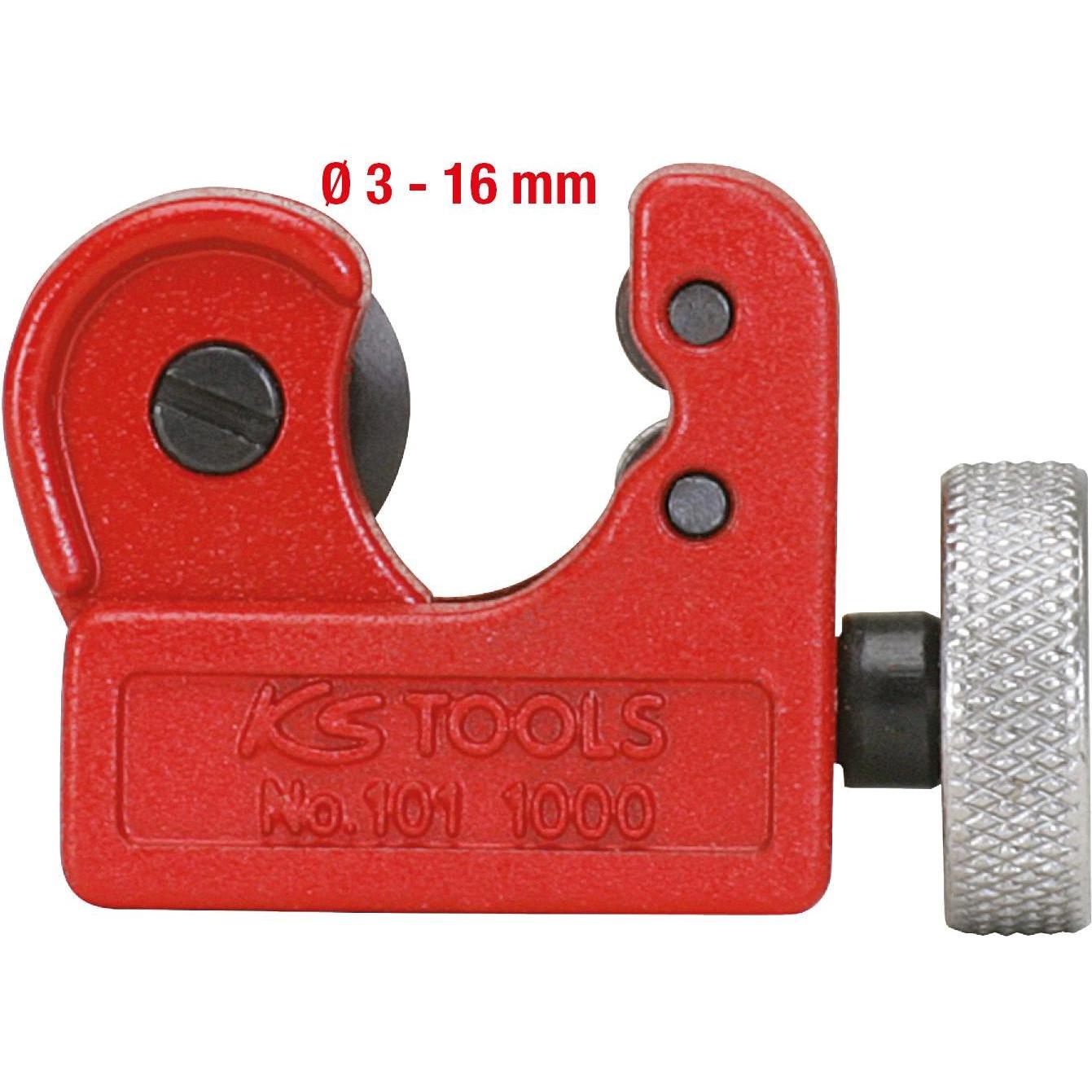 KS Tools, Bolzenschneider + Seitenschneider, Mini-Rohrabschneider (16 mm)