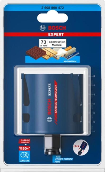 Produktbild Bosch Professional Zubehör EXPERT Construction Material Lochsäge, 73 x 60 mm (73 mm)