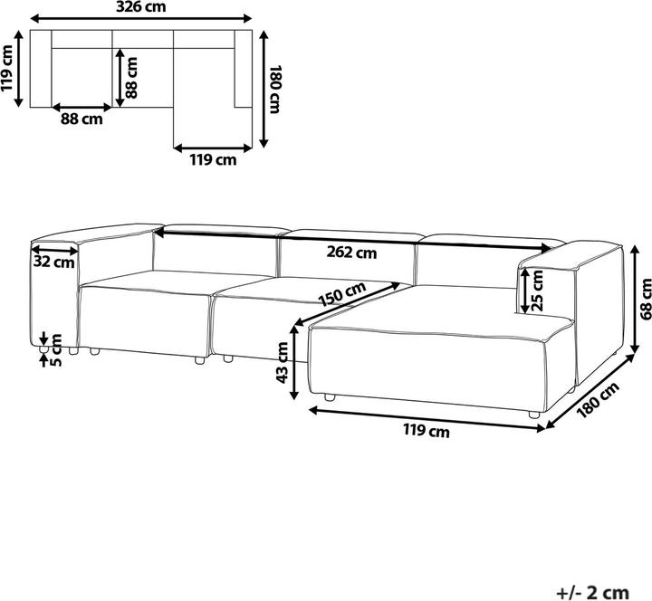 Produktbild Beliani Ardal (Ecksofa)