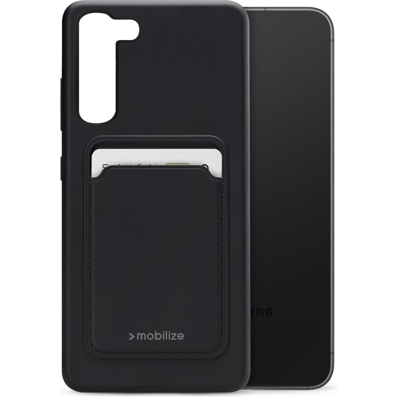 Mobilize Gummi-Gelly-Kartenhülle (Samsung Galaxy S23), Smartphone Hülle, Schwarz