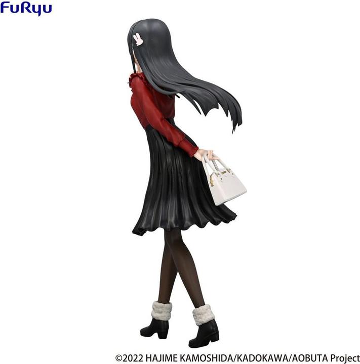 Actual product image Furyu Rascal Does Not Dream of Bunny Girl Senpai Trio-Try-iT PVC Statue Mai Sakurajima Winter Outfit Ver.