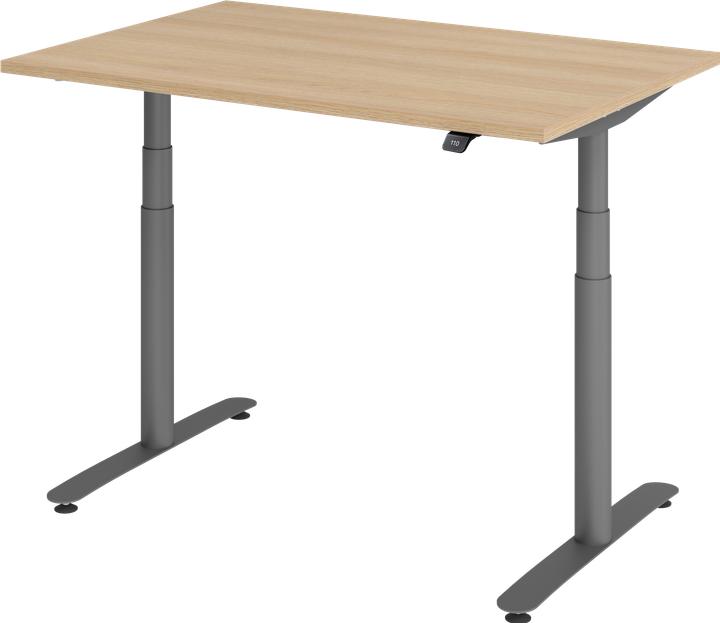 Image du produit Hammerbacher Bureau assis/debout el.120x80cm chêne (120 x 80 cm)