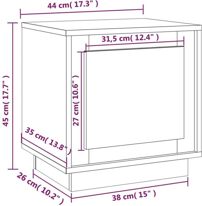 Immagine prodotto vidaXL Nachttisch (44 x 35 x 45 cm)