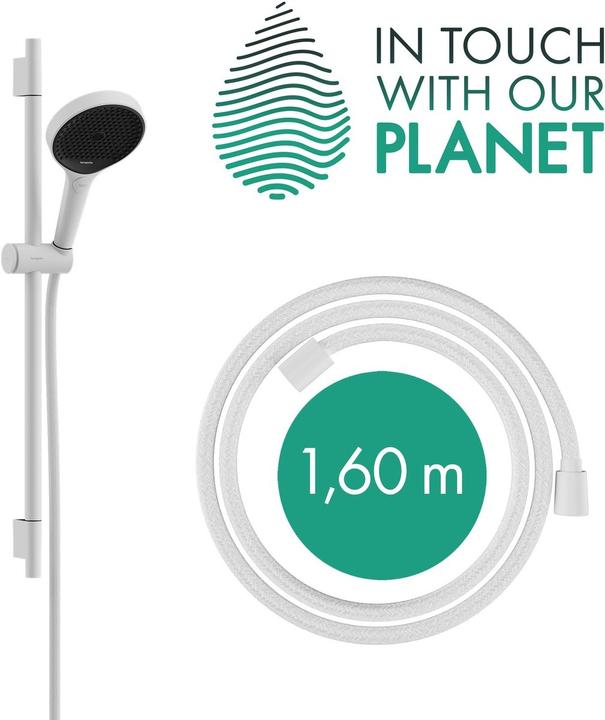 Actual product image hansgrohe Rainfinity shower set 130, EcoSmart, 3jet, S Puro shower rail 650mm, 28746