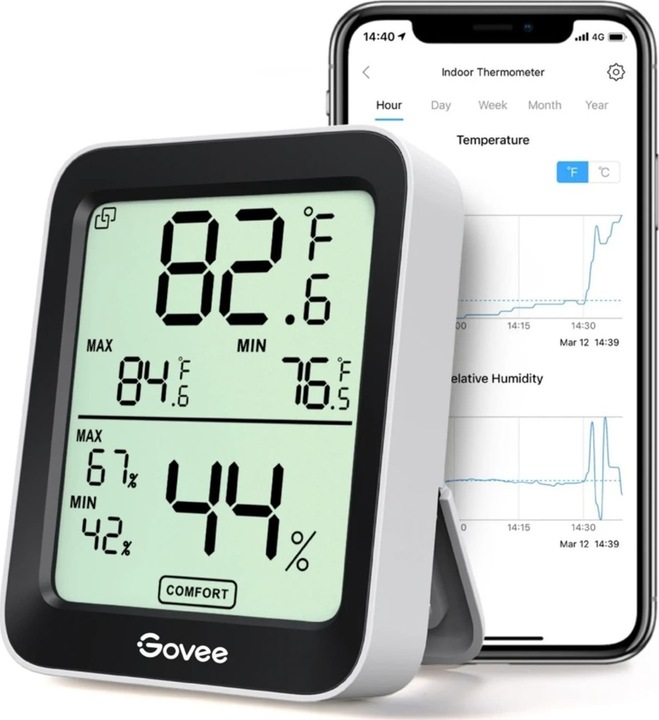 Actual product image Govee Bluetooth Thermometer Hygrometer with Screen