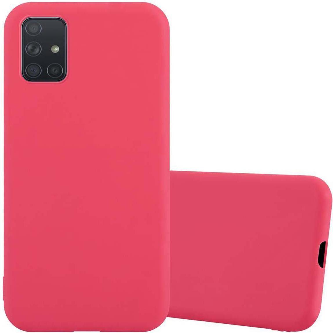 Cadorabo TPU Candy Cover (Samsung Galaxy A51), Smartphone Hülle, Rot