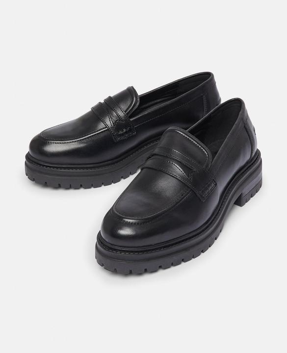 Image du produit Comma Slipper Leder-Loafers mit Plateausohle (37)