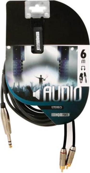 Produktbild HQ Power Chinch Stecker auf 6.35mm Stereo Klinkenstecker (6 m, 6.3mm Klinke (Jack), Cinch)