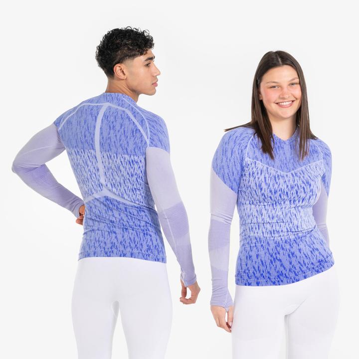 Image du produit Kipsta Maillot de football à manches longues homme/femme - Keepdry gris/violet (XL)