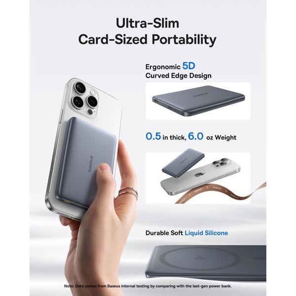 Immagine prodotto Baseus PicoGo AM41 Ultra-Slim Qi2 Power Bank 10000mAh 27W (10000 mAh, 27 W)