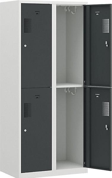 Actual product image eurokraft basic Locker, 4 compartments, width 800 mm (80 cm, 180 cm)