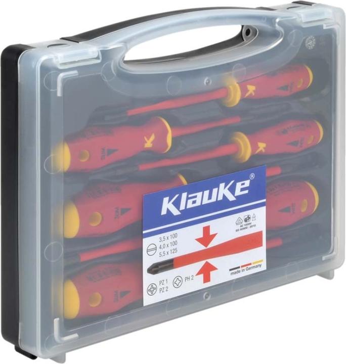 Produktbild Klauke KLA KL391ISLIM VDE Schraubendeher-Set 6-Teilig Koffer - Slim Line (Schlitz)