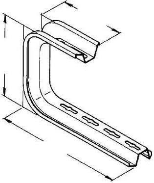 Actual product image Niedax NIE TKSU300 support bracket 172x361mm 0,5 kN strip galvanised DIN EN 10346