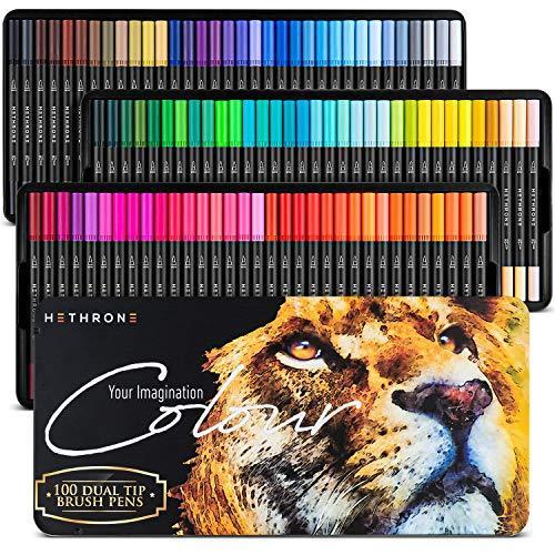 Actual product image Hethrone Set felt tip pens (Multicolor, 100 x)