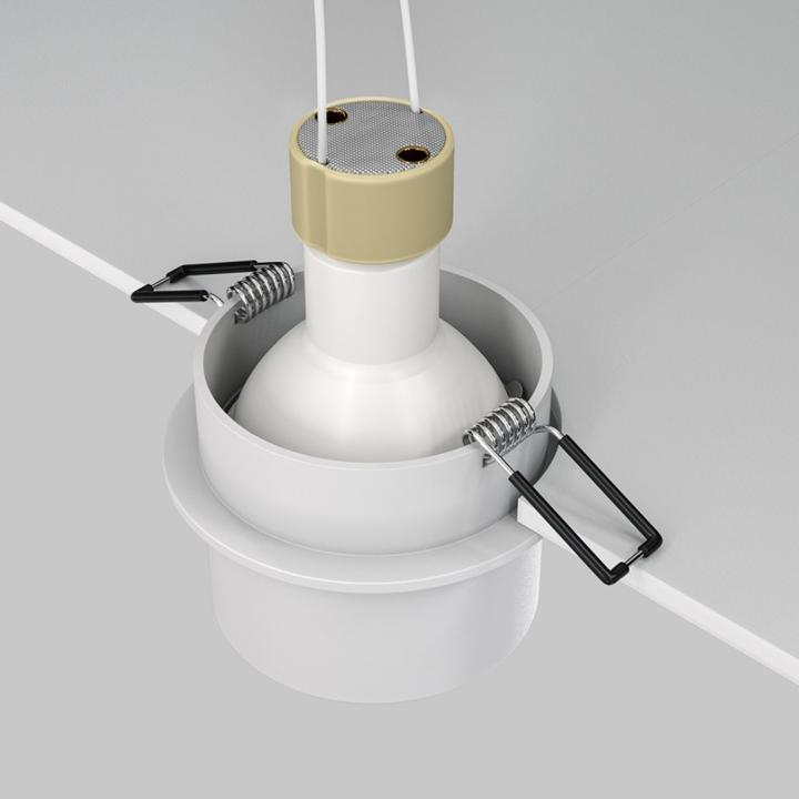 Actual product image Maytoni Reif Recessed ceiling spot GU10 White, Gold Ø68mm (GU10)