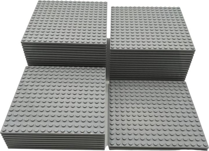 Produktbild LEGO 16x16 Bauplatten Hellgrau - 20 Stück - Light bluish grey 91405
