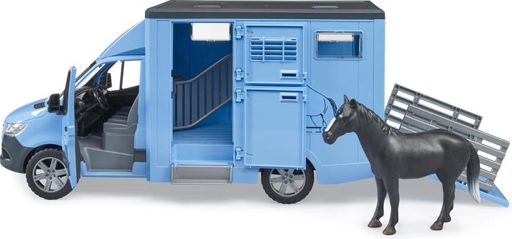 Actual product image Bruder MB Sprinter animal transporter with 1 horse