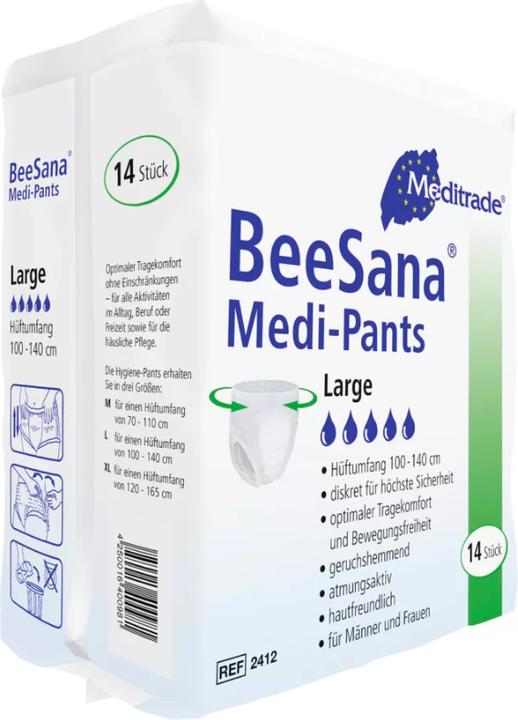 Produktbild Meditrade BeeSana® Medi-Pants, Inkontinenzpants Gr. L (14 x, L)