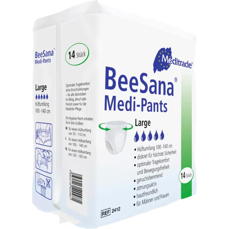 Meditrade BeeSana Medi-Pants, Medium (14 x, M) (2411)