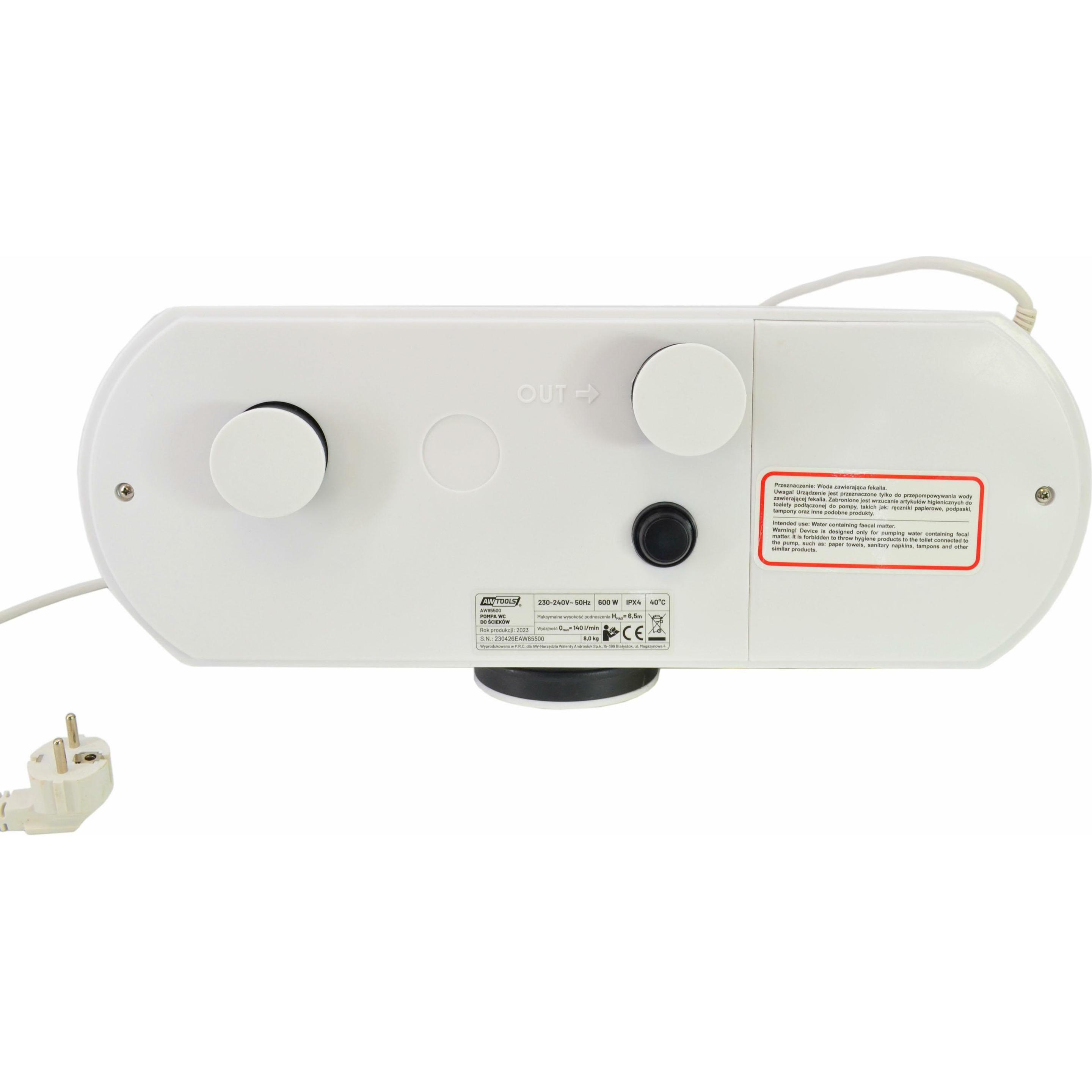 Awtools Pompa Wc 600w Z Rozdrabniaczem, Pattumiera