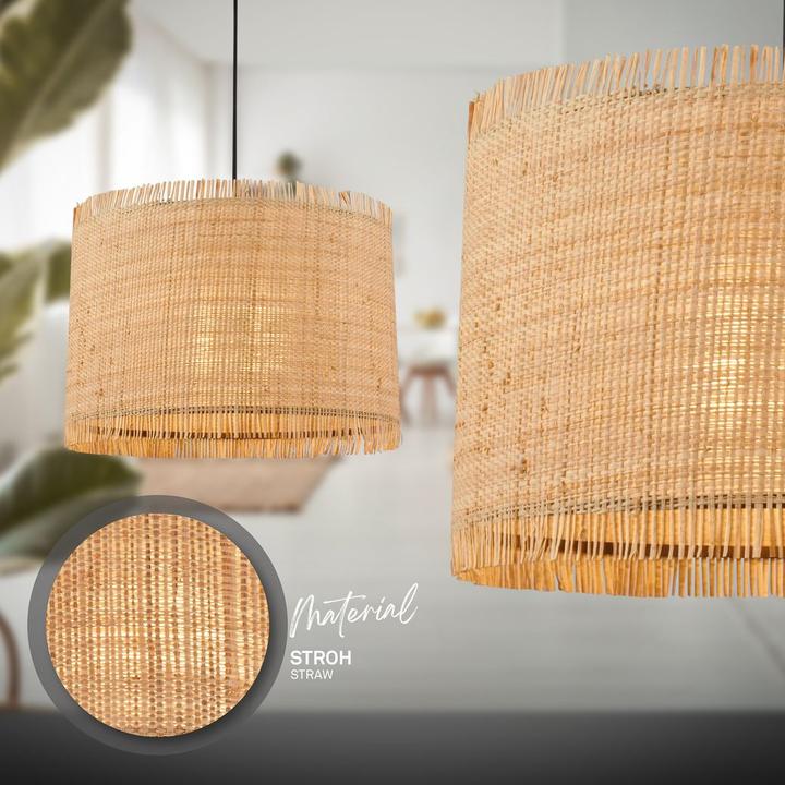 Produktbild Briloner Pendelleuchte, Schwarz / Natur, exkl.1x E27/max. 10W (E27)