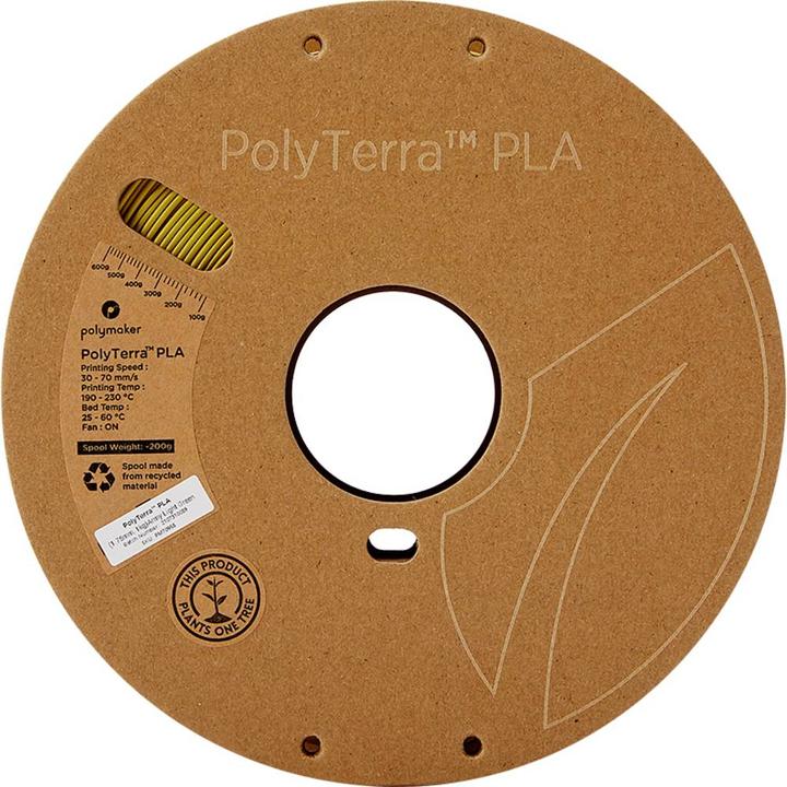 Image du produit Polymaker PolyTerra PLA - Army Light Green - 1.75mm (PLA, 1.75 mm, 1000 g, Vert)