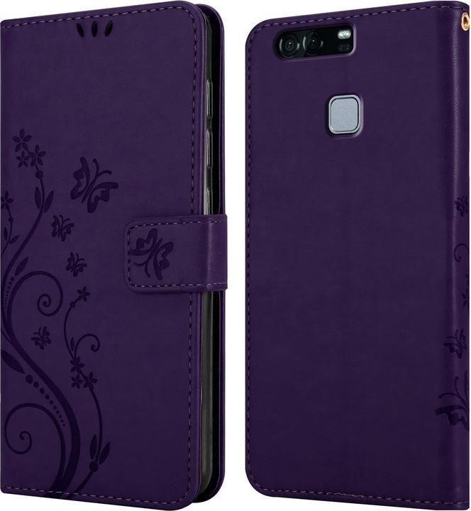 Actual product image Cadorabo Flower Book Cover (Huawei P9)
