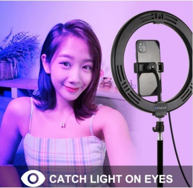 Immagine prodotto Puluz Apparecchio ad anello 10.2" RGBWW 168 Marquee LED & treppiede 165cm (Anello di luce)