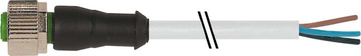 Produktbild Murr Elektronik Føler-/sensorkabel M12 hun lige 4-polet A-kodet med kabel 4x0,34mm2 grå PVC UL,CSA 10 meter