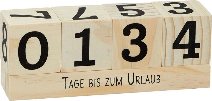 Actual product image Natura Punto Wooden Cube Countdown with 2 Theme Bars
