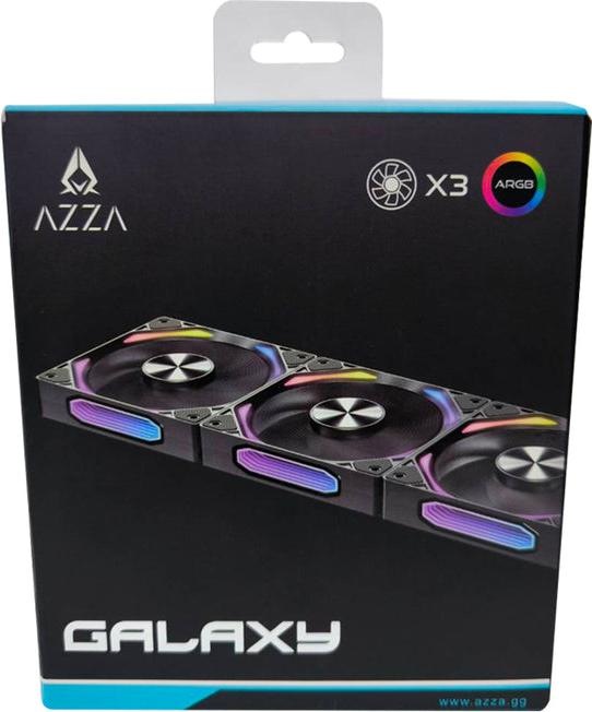 Actual product image Azza FAN Galaxy SET3 120mm PWM (120 mm, 3 x)
