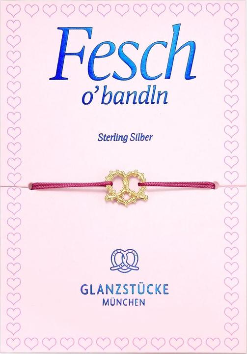 Actual product image Glanzstücke München Ladies bracelet heart pretzel - 36426 (22 cm, Sterling Silver)