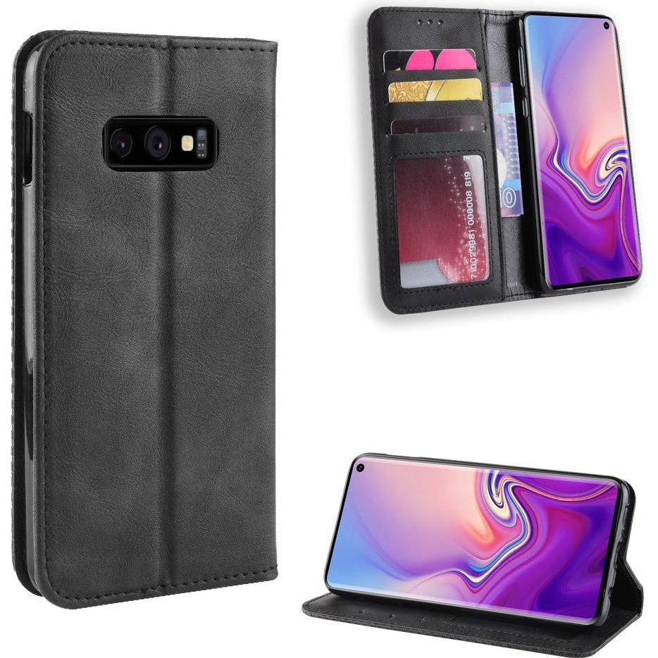 Thumbnail - Cover-Discount Galaxy S10e - Stand Flip Case Hülle schwarz (Samsung Galaxy S10e), Smartphone Hülle, Schwarz