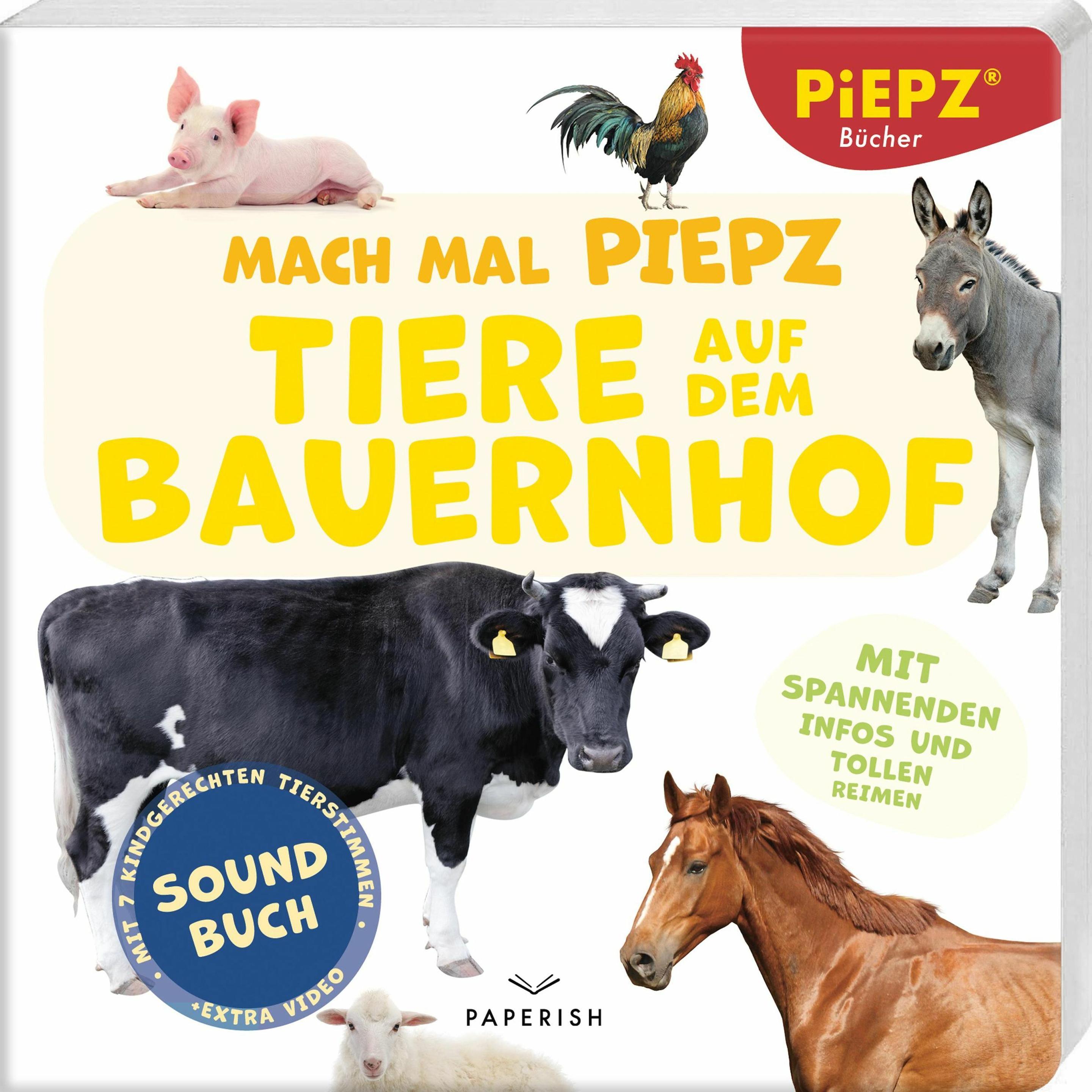 Paperish, Babybücher, Mach mal PIEPZ - Tiere auf dem Bauernhof (Deutsch)