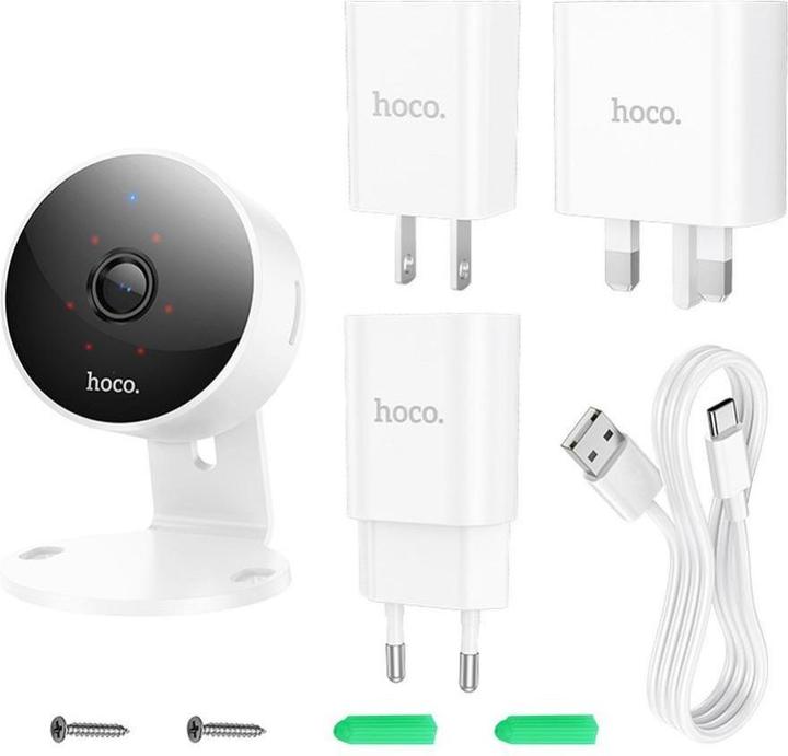 Actual product image Hoco Headphone with microphone indoor camera Full HD D7 white