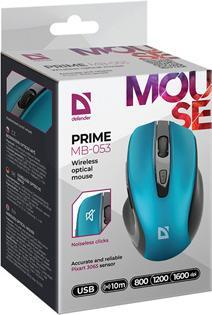 Produktbild Defender PRIME MB-053 Maus schnurlos, Türkisblau, 1600DPI (Kabellos)