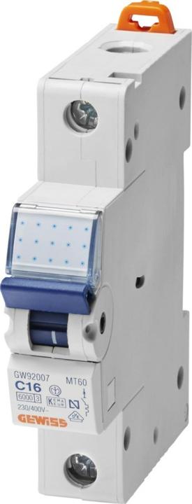 Actual product image Gewiss Circuit breaker C1pole 15 kA