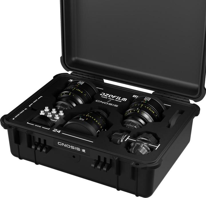 Image du produit Dzofilm Gnosis 3-Lens Kit (Macro 24/32/65 T2.8) impérial (PL, Plein format)