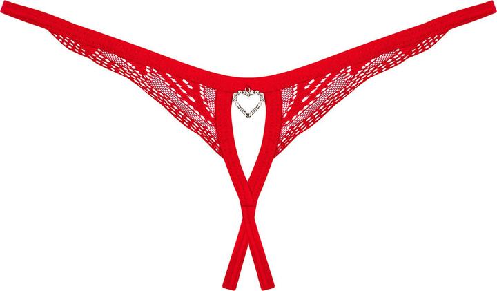 Actual product image Obsessive Chilisa Crotchless String - Red (XL)