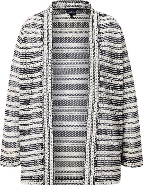 Produktbild Ulla Popken Strickjacke, Strick-Streifen, offene Jacke, Langarm (42, 44)