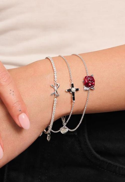 Produktbild Thomas Sabo Armband Roses Romance (19 cm, 925er Silber, Emaille)