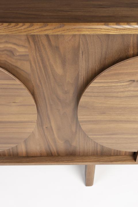 Image du produit Zuiver Buffet Groove 3 portes Walnut (120 x 40 x 58 cm)