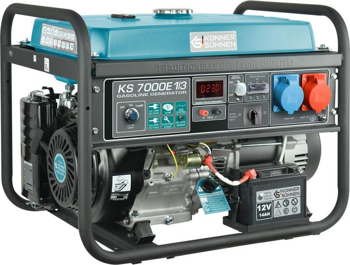 Könner & Söhnen BENZINGENERATOR 5,0kW 230/400V ELEKTROSTART AVR VST KS7000E-1/3 (5000 W, 25 l)