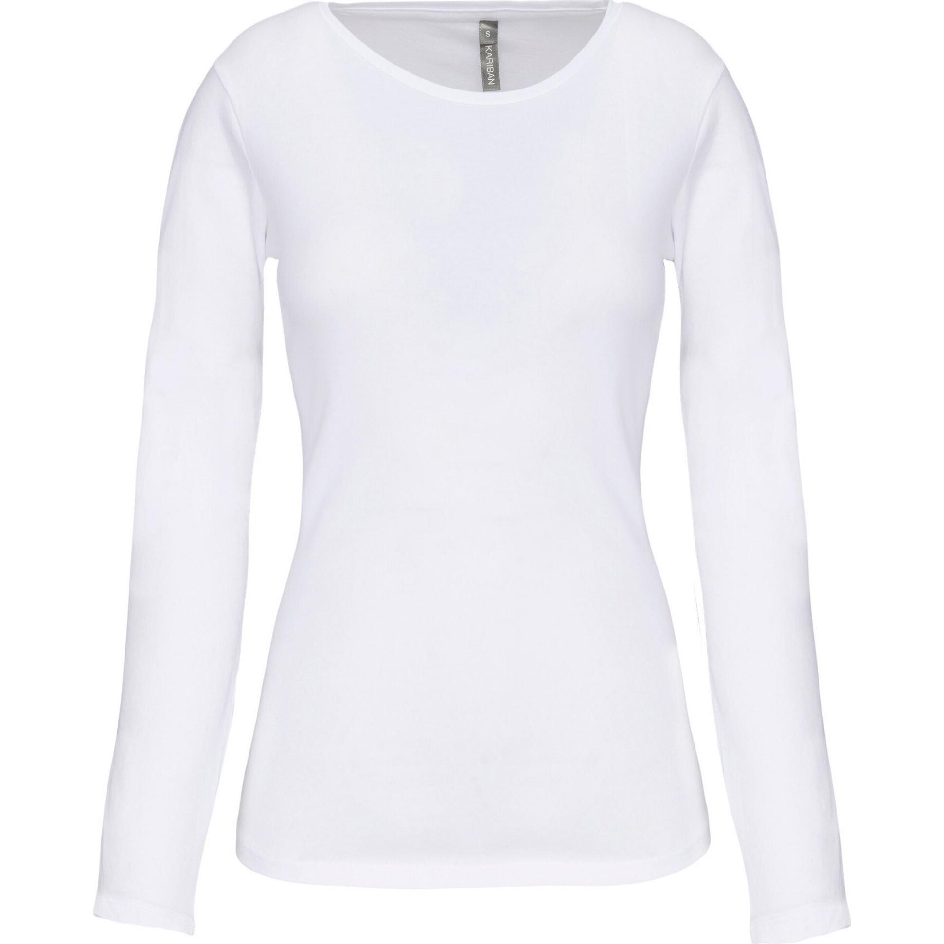 Kariban, Damen, Shirt, T-Shirt Frau, Weiss, (M)